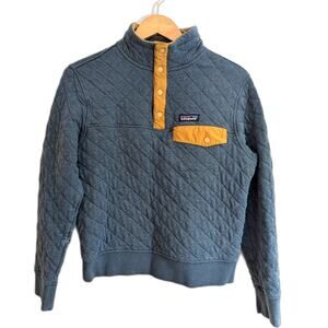 Patagonia Men's Organic Cotton Quilt Snap-T Pullover Size XS Blue